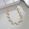 304 Stainless Steel Crystal Rhinestone Butterfly Multi-Pendant Necklaces for Women WG50282-01-4