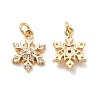 Rack Plating Brass Micro Pave Cubic Zirconia Charms X-KK-E081-15G-1