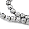 Electroplate Synthetic Magnetic Hematite Beads Strands G-A263-B01-02C-3