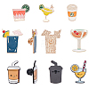 7Pcs 7 Styles Drink Enamel Pins JEWB-SC0001-85-7