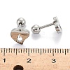 Tarnish Resistant 201 Stainless Steel Barbell Cartilage Earrings EJEW-R147-36-4