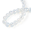 Electroplate Imitation Jade Glass Beads Strands GLAA-T032-J6mm-AB02-5