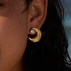 304 Stainless Steel Stud Earrings for Women EJEW-F420-02G-3