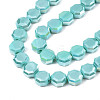 Electroplate Opaque Solid Color Glass Beads Strands EGLA-N002-27-A03-3