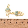 Brass Micro Pave Sky Blue Cubic Zirconia Pendants CU-CBADD64-12G-3