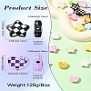36Pcs 18 Styles Hounds Tooth Pattern Paint Alloy Beads FIND-CJ0003-27-8