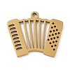 5Pcs 201 Stainless Steel Pendants STAS-B064-12G-1