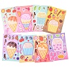 8Pcs PVC Self-Adhesive Stickers STIC-YW0001-06-1