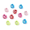 Spray Painted Zinc Alloy Slide Charms ALRI-WH0005-13G-1