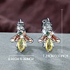 Brass Micro Pave Cubic Zirconia Huggie Hoop Earrings WG4D997-01-4