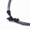 Adjustable Waxed Cord Necklace Making MAK-L027-A01-3