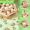 400Pcs 5 Styles Natural Unfinished Wood Beads WOOD-YW0001-64-5