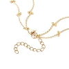 Brass Double Layer Necklaces NJEW-JN05388-5