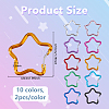 18Pcs 9 Colors Aluminum Alloy Rock Climbing Carabiners DIY-DC0003-94-2