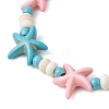 Synthetic Turquoise Beads Stretch Bracelets BJEW-JB12019-01-4
