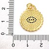 Brass Micro Pave Cubic Zirconia Pendants KK-K339-09G-3