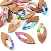 14Pcs 7 Colors Resin and Walnut Pendants FIND-TA0006-36A-2
