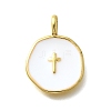 Brass with Enamel Pendants KK-D295-31G-02-1