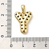 Brass Micro Pave Cubic Zirconia Pendants KK-E061-03G-25-3