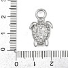 304 Stainless Steel with Rhinestone Pendants STAS-G363-06P-3