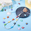 20Pcs 20 Colors Glass Beads Enamel Beads BLOW-TA0001-06-8