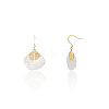 Two Tone Brass Dangle Earrings WG3727D-01-1