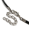 Waxed Cord Necklaces NJEW-P310-02P-4