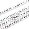 304 Stainless Steel Figaro Chain Necklaces NJEW-E143-04P-2