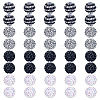 40Pcs 4 Colors Resin Rhinestone Beads RESI-ME0001-06-1