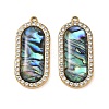 Natural Paua Shell Pendants SH-CBA11D7-30B-G-1