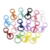 Spray Painted Alloy Keychain Lobster Clasps PALLOY-K004-03-1