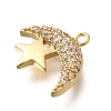 Brass Micro Pave Cubic Zirconia Pendants KK-Q035-06G-2