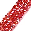 Electroplate Transparent Glass Beads Strands EGLA-Q139-01A-A12-1