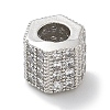 Rack Plating Brass Micro Pave Cubic Zirconia Beads KK-L224-035P-1