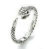 Snake Alloy Open Cuff Rings RJEW-K275-58AS-1