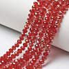 Electroplate Transparent Glass Beads Strands EGLA-A034-T3mm-H11-1
