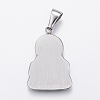 304 Stainless Steel Pendants STAS-H361-15-3