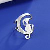 304 Stainless Steel Open Cuff Ring RJEW-F149-03P-5