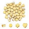 40Pcs 4 Styles Long-Lasting Plated Brass Beads KK-YW0002-96-1