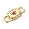 Brass Cubic Zirconia Connector Charms LS-KK-M278-01A-G-2