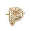 Brass Micro Pave Cubic Zirconia Links KK-I717-04P-1