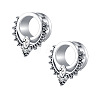 304 Stainless Steel Crystal Rhinestone Horse Eye Ear Plugs Gauges WG9936D-03-5