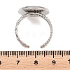 304 Stainless Steel Open Cuff Ring Components STAS-F366-09E-P-2