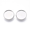 304 Stainless Steel Brooch Cabochon Settings STAS-E547-08E-P-2