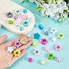 64cs 32 Styles Star Silicone Focal Beads SIL-SC0002-38-3
