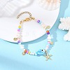 Ocean 304 Stainless Steel Starfish Shell Shape Charm Bracelets BJEW-JB14275-1