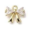 Rack Plating Brass Micro Pave Cubic Zirconia Charms KK-M014-02B-G-1