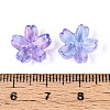 Baking Paint Transparent Glass Bead Caps DGLA-N014-06B-05-3