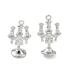 Brass Micro Pave Clear Cubic Zirconia Pendants KK-K351-75P-1