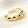 Teardrop Cubic Zirconia Solitaire Ring for Her RJEW-C017-10G-RS-3
